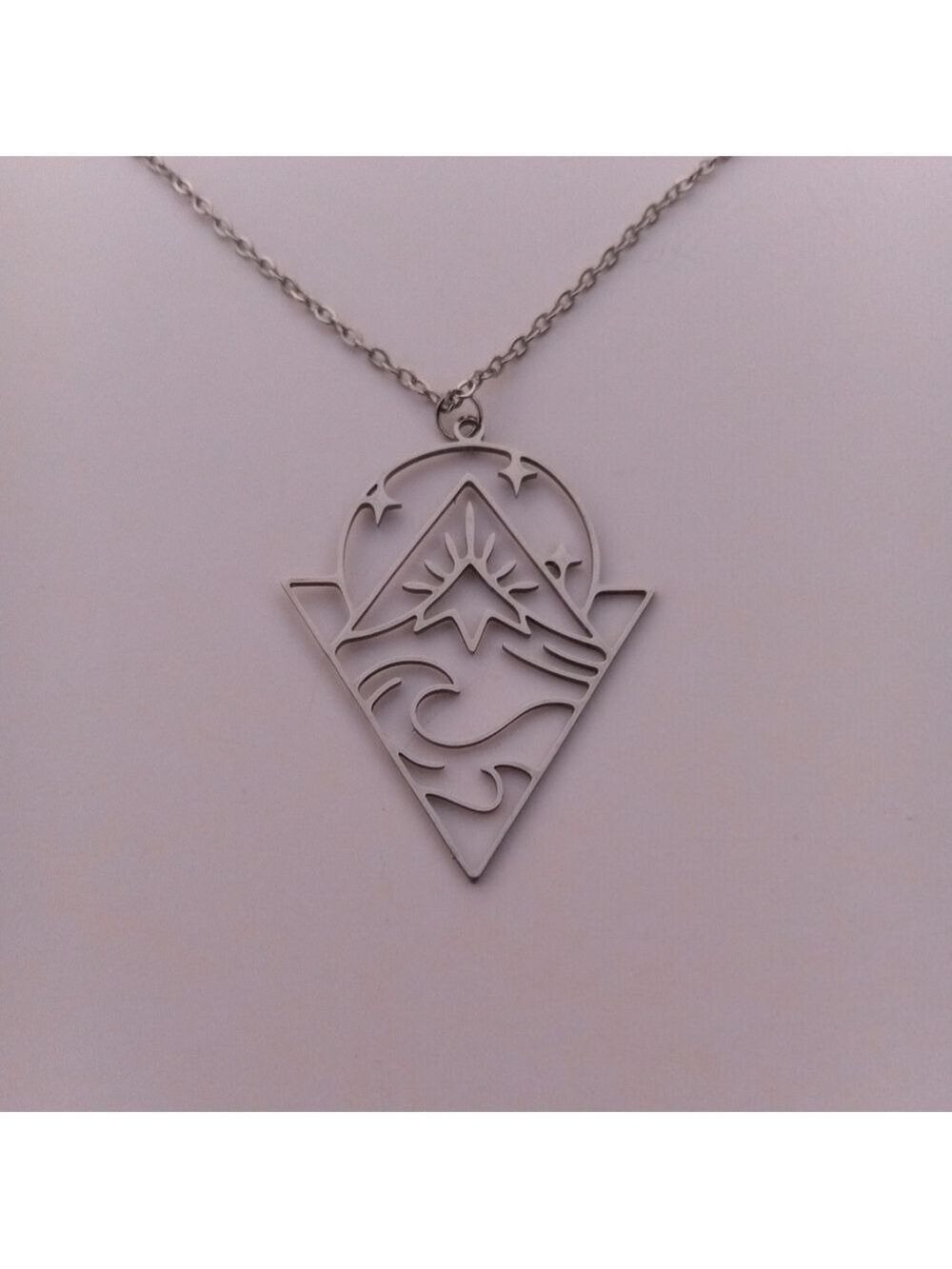 ❤️ 2/$20 Stainless Steel Boho Luxury Wave Mountain View Necklace
